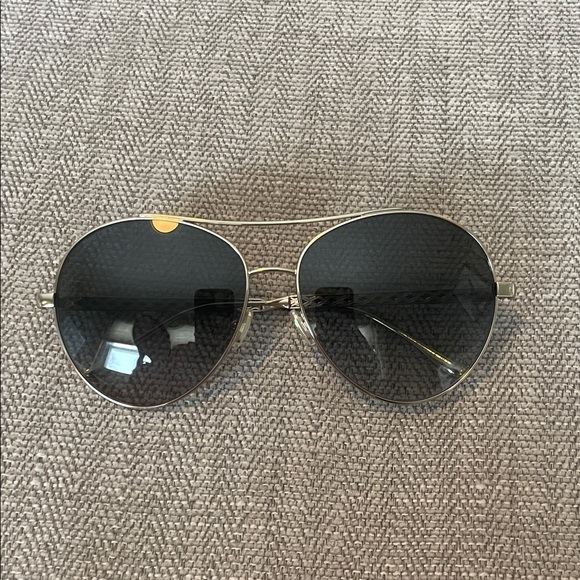 Jimmy Choo Accessories - NEW with Case! Jimmy Choo Silver Aviator Sunglasses with Black Lenses